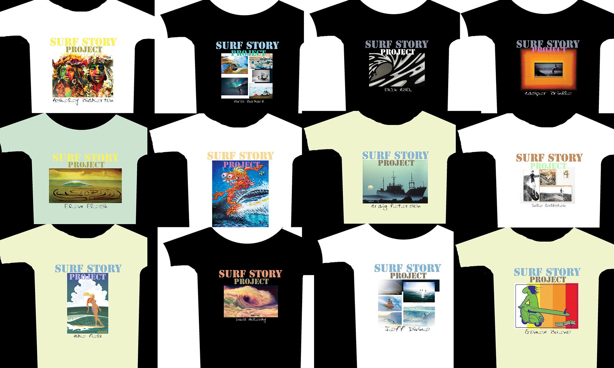 SURF STORY Artist T shirts availble to order NOW