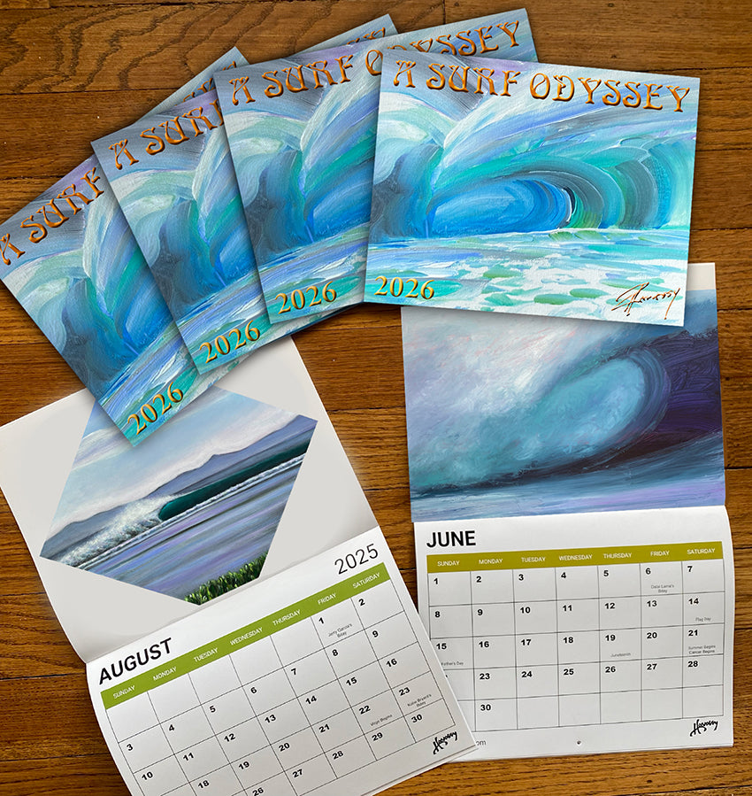 2026 "A SURF ODYSSEY" Surf Art Calendar