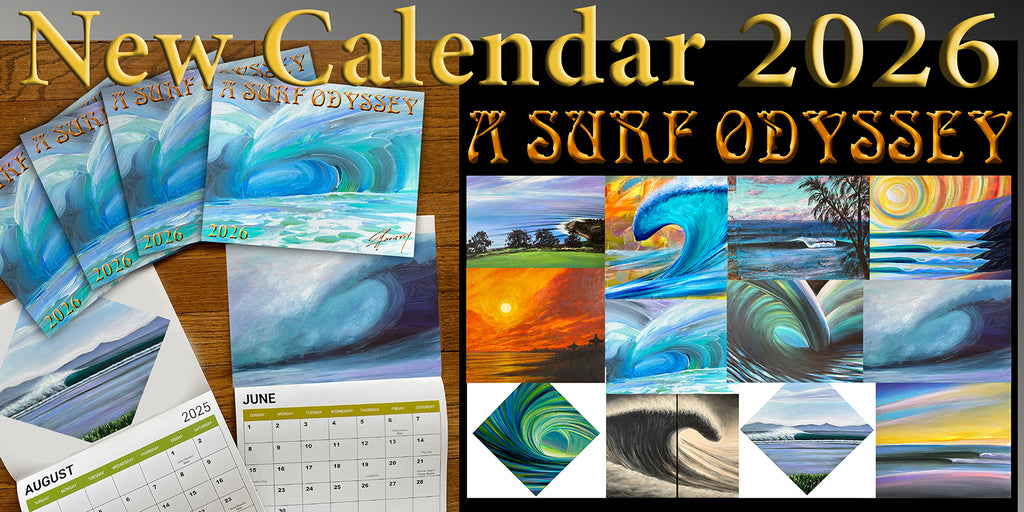 2026 "A SURF ODYSSEY" Surf Art Calendar